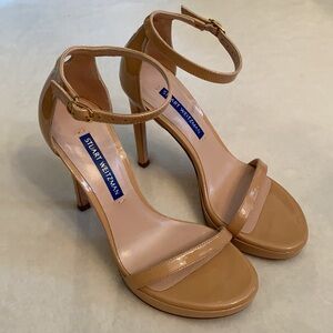 Stuart Weitzman | Patent Leather Ankle Strap Platform Heel Sandal ZW62912 (4.5)